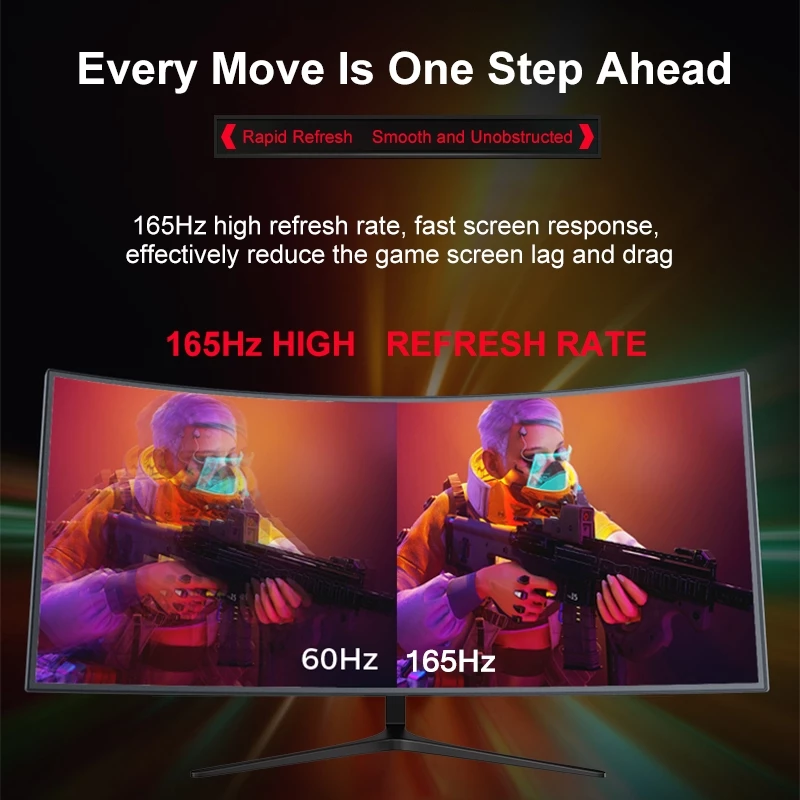 RUBY Monitor PC Monitor 24 Inch 27 Inch 4K/2K IPS 1ms Office/Gaming Curved Monitor with Speaker 5-Year Warranty - Image 7