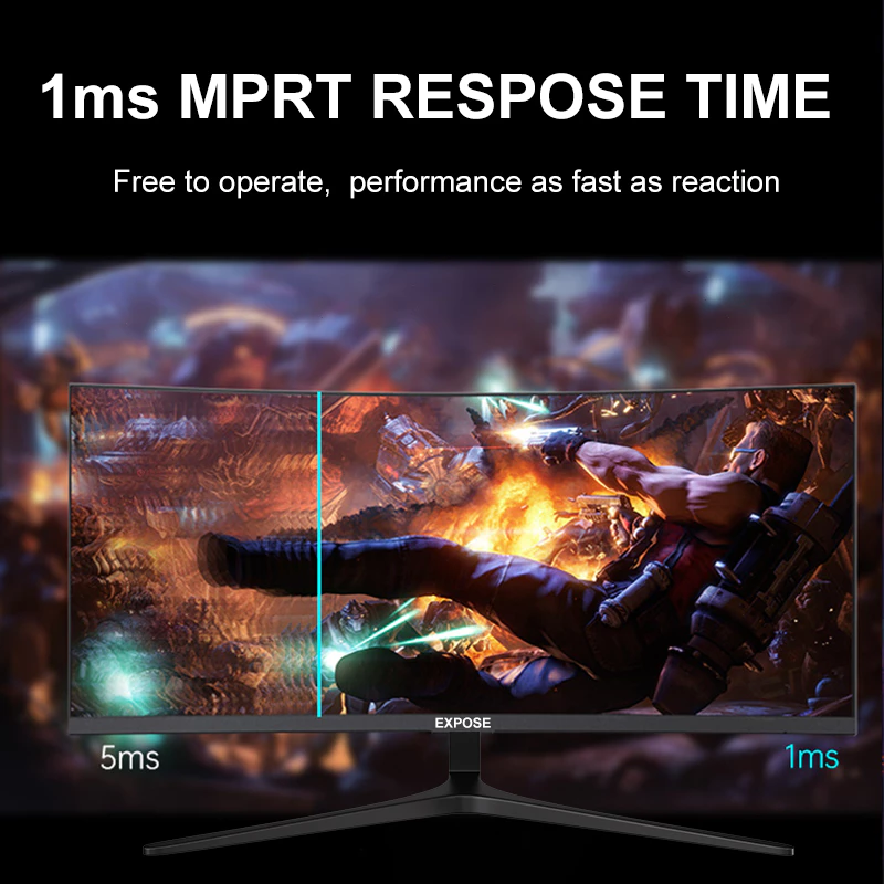 RUBY Monitor PC Monitor 24 Inch 27 Inch 4K/2K IPS 1ms Office/Gaming Curved Monitor with Speaker 5-Year Warranty - Image 5